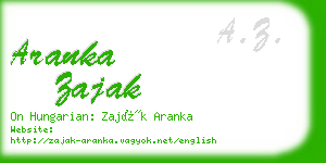 aranka zajak business card